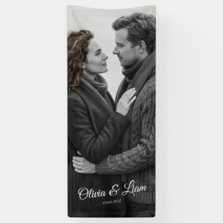 Leinen-Foto-Hochzeitsbanner-Stoff-Willkommensschil Banner