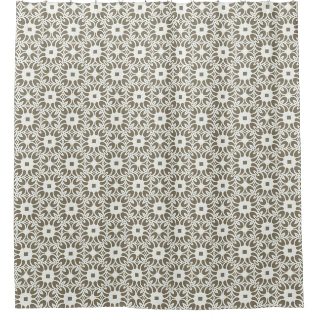Leinen-Gitter Duschvorhang (Vorderseite)