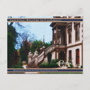 Leinen-Leland Stanford Mansion Sacramento Calif Postkarte