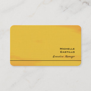 Leinen Orange Gelb Schlicht Minimalistisch Visitenkarte