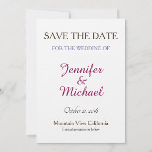Leinen Save the Date Hochzeit Klassische Handschri