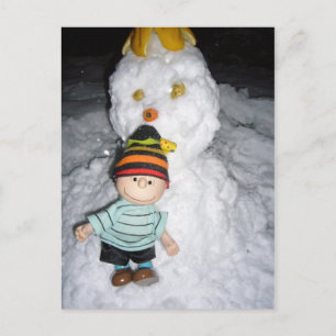 Leinen und Schnee Postkarte