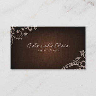 Leinensalon Wellness-Center Floral Business Card B Visitenkarte