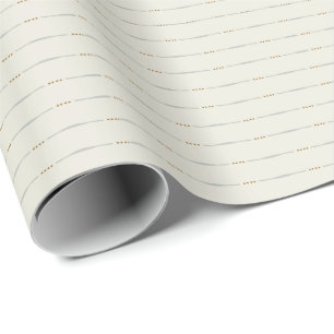 Leinenstreifen Boho-Textur Cottagecore modern geo Geschenkpapier