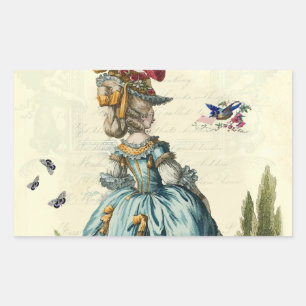 l'Einladung (oblong) Rechteckiger Aufkleber