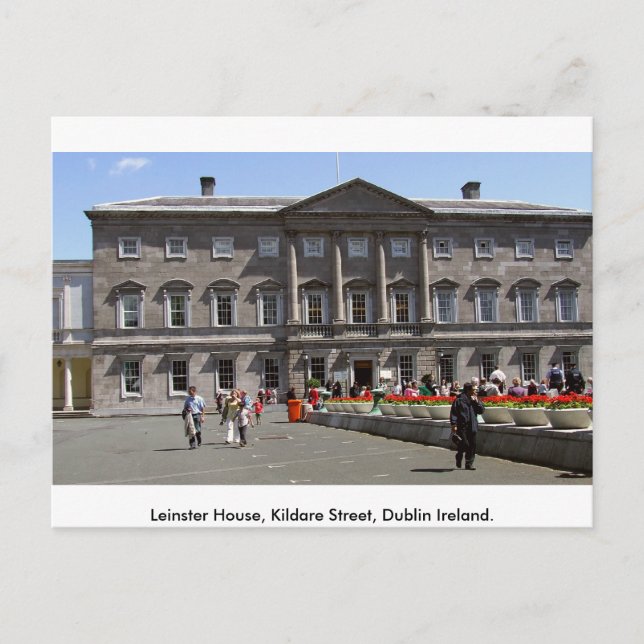 Leinster House, Kildare St. Dublin City, Irland Postkarte (Vorderseite)