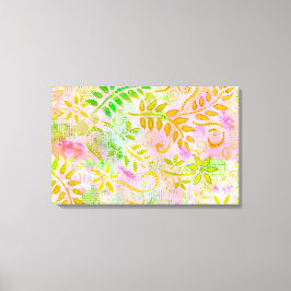 Leinwand abstrakter Blume und Blätter