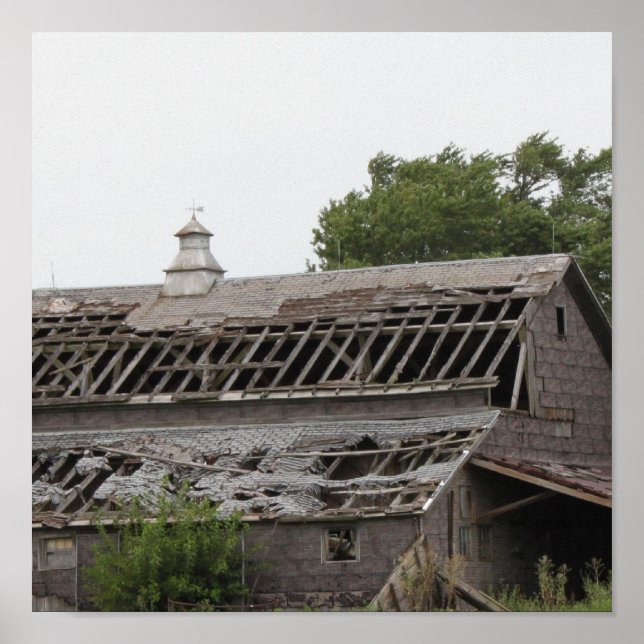 Leinwand Alte Scheune Poster (Vorne)