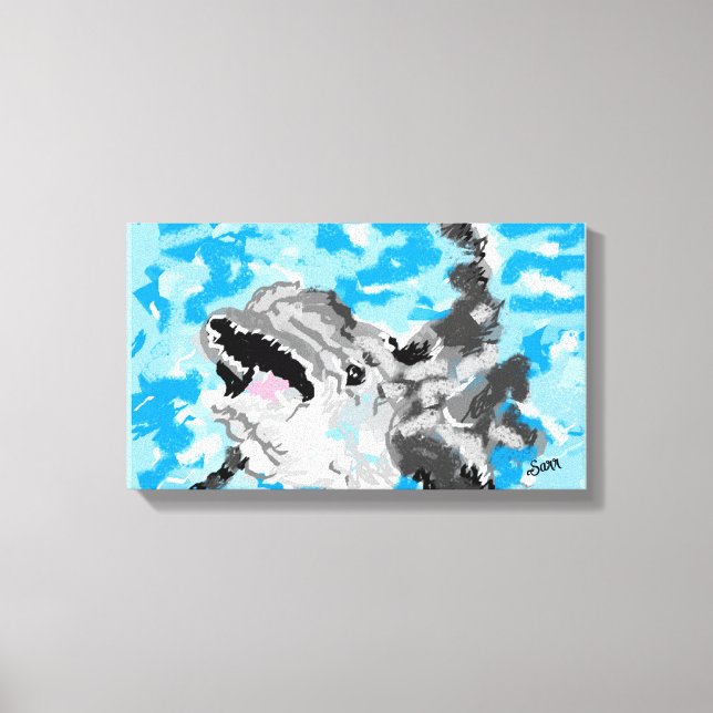 Leinwand Art: Dolphin bei Spielen (Vorderseite)
