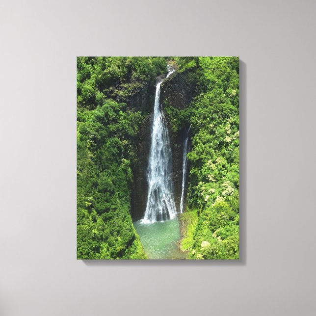 Leinwand Art-Kauai-Wasserfall (Vorderseite)