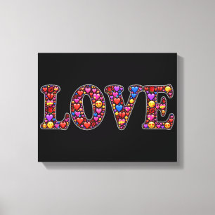 Leinwand aus Emoji-Liebe