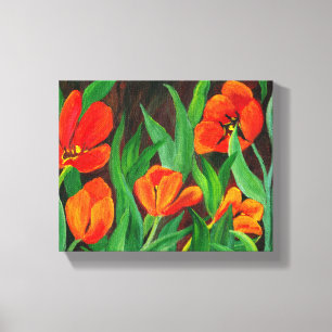 Leinwand aus rotem Tulips