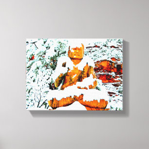 Leinwand aus Schnee Buddha