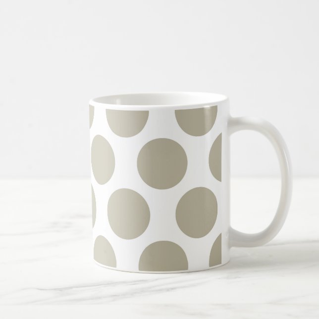 Leinwand-Beige-Punkt Kaffeetasse (Rechts)