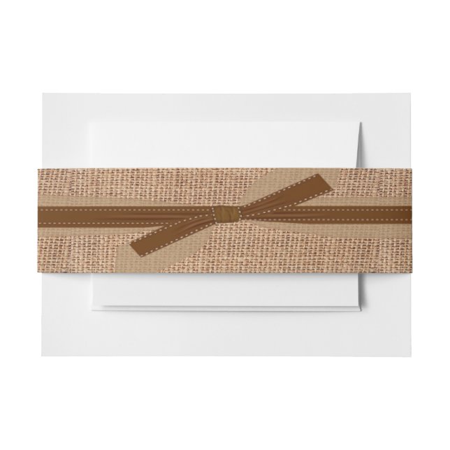 Leinwand-Blick-Hochzeits-Bauch-Band Einladungsbanderole (Vorderseite Beispiel)