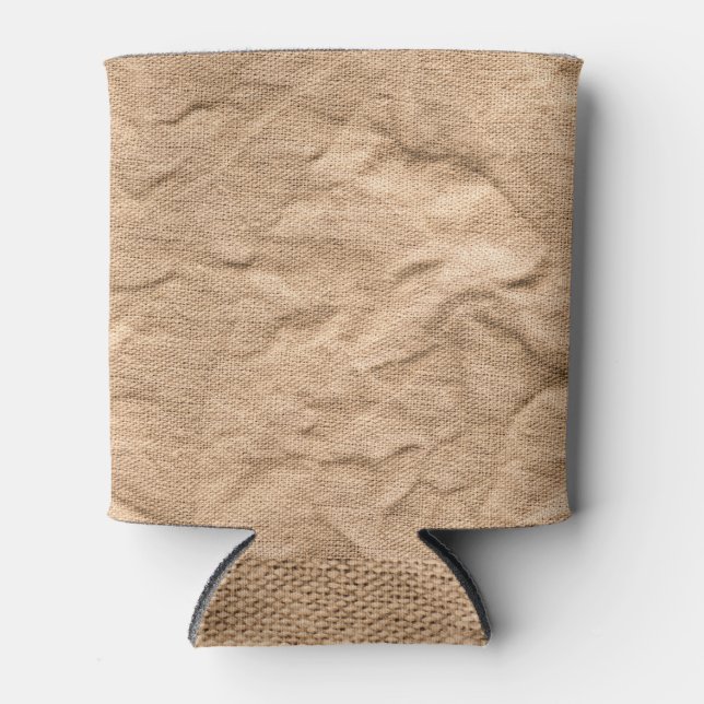 Leinwand braune Creasen: Vintager Hintergrund. Dosenkühler (Vorderseite)