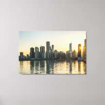 Leinwand - Chicago Skyline in Illinois bei Sunset