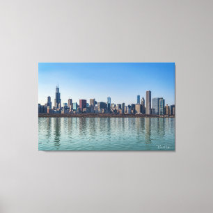 Leinwand - Chicago Skyline Lake Michigan Illinois