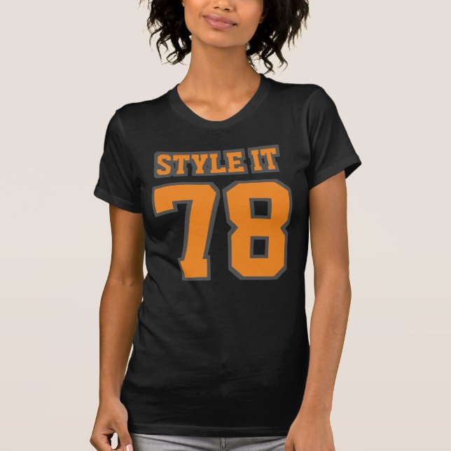 Leinwand Cotton Womens, vorne BLACK ORANGE T-Shirt (Vorderseite)