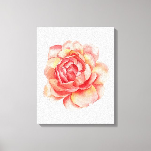 Leinwand der Aquarellfarben-Blume (Vorderseite)