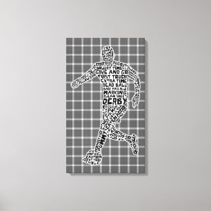 Leinwand der Fußballspielertypografie
