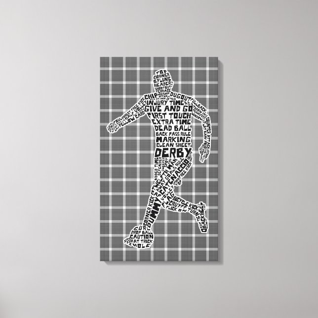 Leinwand der Fußballspielertypografie (Vorderseite)
