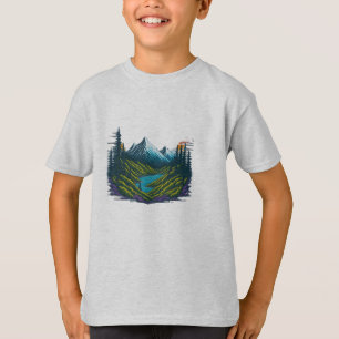 Leinwand der Natur: Landschaftlicher T - Shirt der