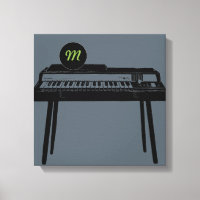 Leinwand der Vintagen Illustration Organ Monogramm