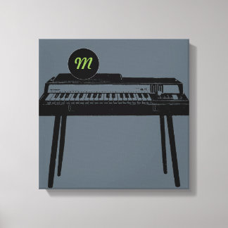 Leinwand der Vintagen Illustration Organ Monogramm