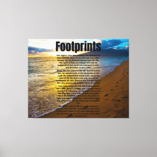 Leinwand des Footprint Gebet biblische Gedichte