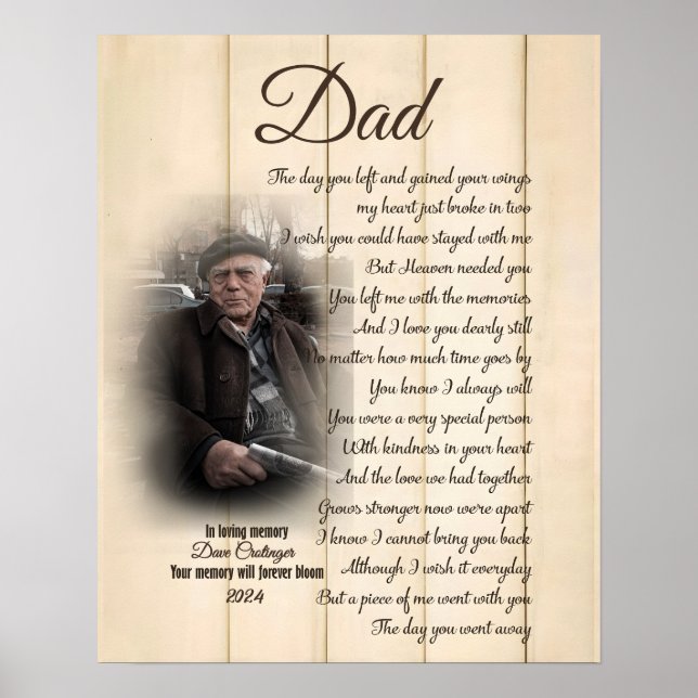 Leinwand des personalisierten Fotos für den Verlus Poster (Vorne)