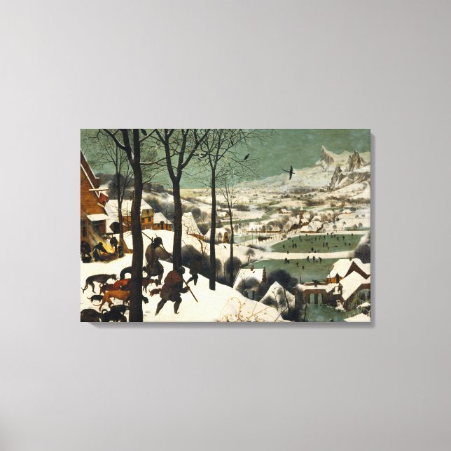 Leinwand Die Jäger im Schnee Pieter Bruegel (Vorderseite)