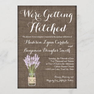 Leinwand-Druck-Weckglas-rustikale Einladung