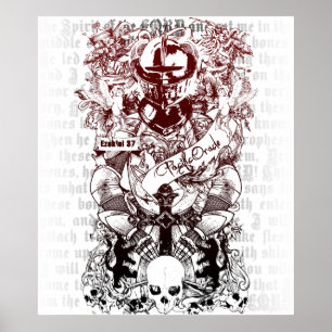Leinwand Ezekiel 37 Army of Bones Poster