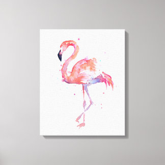 Leinwand Flamingo Watercolor Malerei Kunst, Dichtu