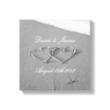 Leinwand für die Herzen des Sandstrands