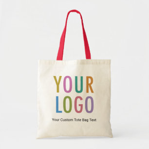 Leinwand für doppelseitige Logos Totbeutel mit rot Tragetasche