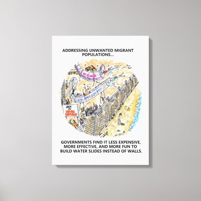 Leinwand für Flüchtlingswasser (Vorderseite)