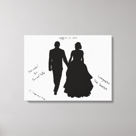 Leinwand für Hochzeiten, Gästebuch, Silhouette