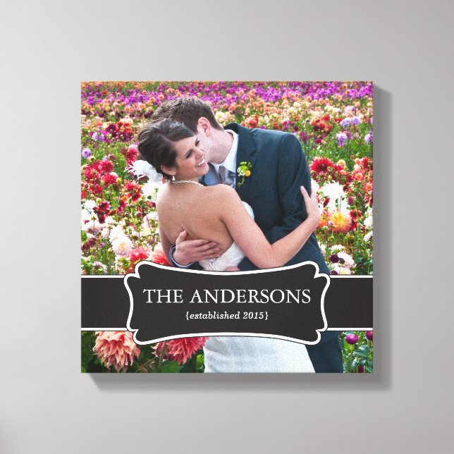 Leinwand für Hochzeitsfeiern mit Foto (Vorderseite)