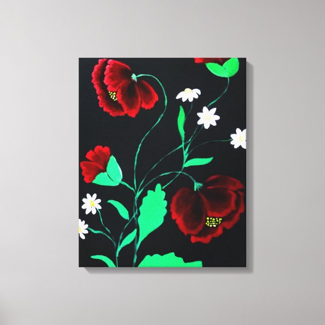 Leinwand für lebendige rote Poppies (Vorderseite)