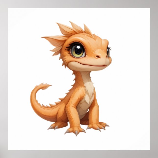 Leinwand für spielerisches Baby Dinosaur - Kinderz Poster (Vorne)