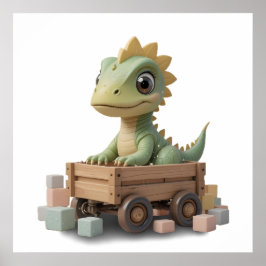 Leinwand für spielerisches Baby Dinosaur - Kinderz Poster