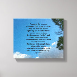 LEINWAND GEDICHT TANZ DER JAHRESZEITEN DESIGN