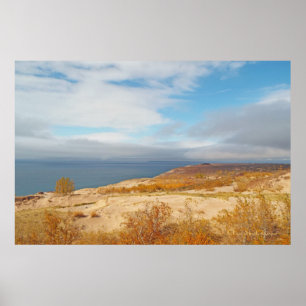 LEINWAND GLOSS/SCHLAFBÄRENDÜNEN/SEE, DÜNEN, SKILAU POSTER