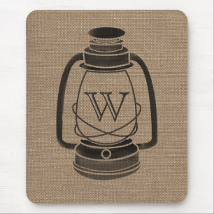 Leinwand-inspirierte Monogramm-Öl-Laterne Mousepa Mousepad