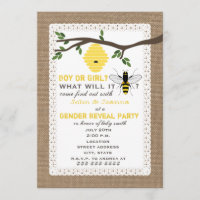 Leinwand inspiriertes Bienen-Themed Geschlecht