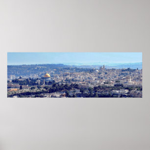 Leinwand Jerusalems (angesehen vom Skopus) Poster