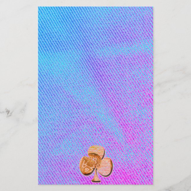 Leinwand Klee, leuchtendes denim Stoffmuster (Vorderseite)