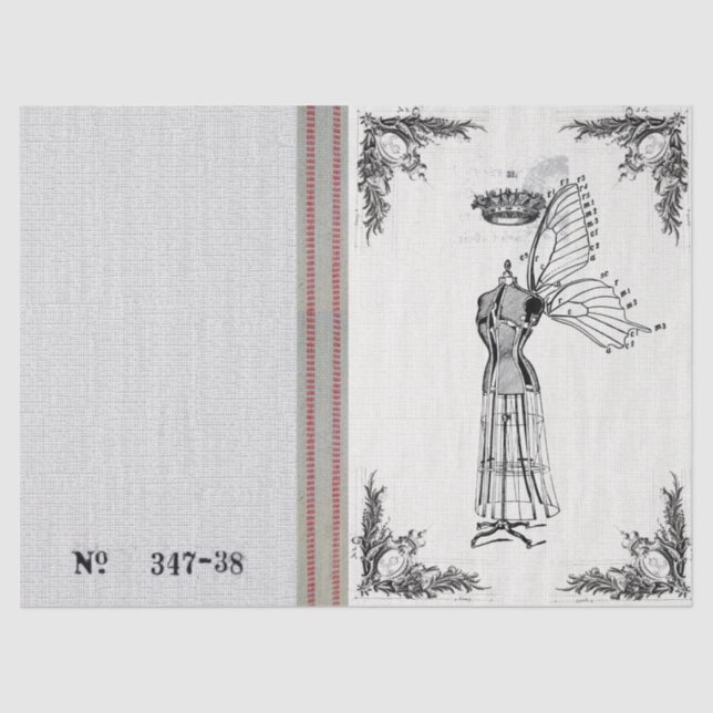 Leinwand-Kleiderform-feenhaftes Seidenpapier (Vorderseite)